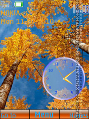 Birch Clock tema screenshot