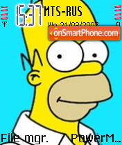 Homer Simpson theme screenshot