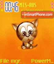 Animated Orange Cat tema screenshot