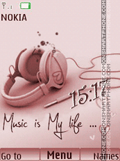 Music is my life tema screenshot