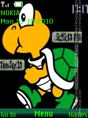 Turtle Clock es el tema de pantalla