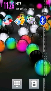 3d Glowing Balls tema screenshot