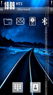 Road in night tema screenshot