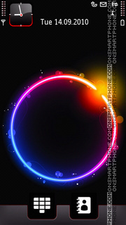 Скриншот темы Rainbow Glowing Dark