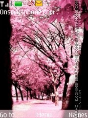 Pink tree road tema screenshot