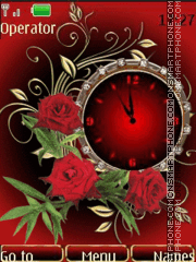 Rosa and clock ot Natka35 es el tema de pantalla