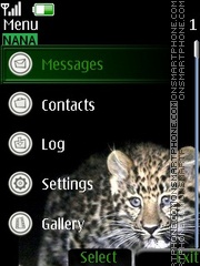 Capture d'écran Cute Leopard Clock thème