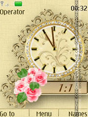 Roses and time theme screenshot