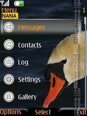 Swan Clock tema screenshot