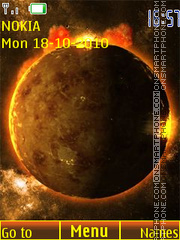 Скриншот темы Fire Planet