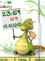 Capture d'écran Dragon clock thème