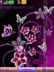 Violet butterfly theme screenshot