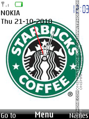 Capture d'écran Starbucks Clock thème