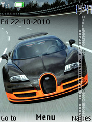 Capture d'écran Bugatti veyron thème