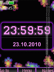 Clock for girls anim theme screenshot