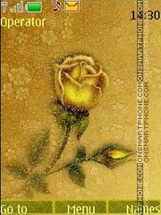 Скриншот темы Gold roses swf