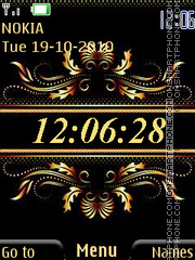 Digital Clock SWF theme screenshot