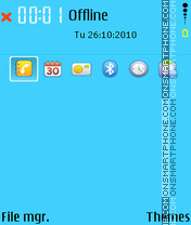 Blue 15 tema screenshot