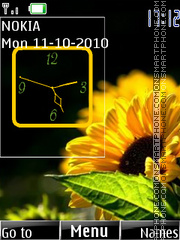 Sunflower Clock 02 tema screenshot