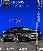 AudiR8-black es el tema de pantalla
