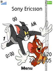 Tom And Jerry Clock 03 theme screenshot