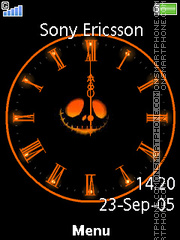 Halloween Clock 01 tema screenshot