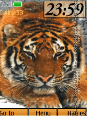Capture d'écran Tiger clock animat thème