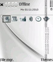 Grey White theme screenshot