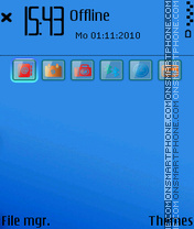 Blue Back tema screenshot