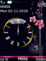 Still life clock es el tema de pantalla