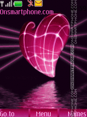 Pink heart theme screenshot