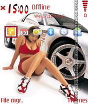 Babe and car 01 theme screenshot