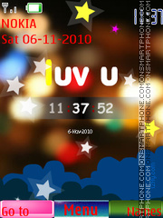 Love U Clock theme screenshot
