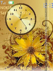 Capture d'écran Golden Clock thème
