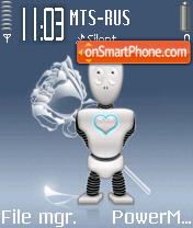Capture d'écran Robot Love thème