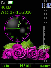 Capture d'écran Violet roses thème