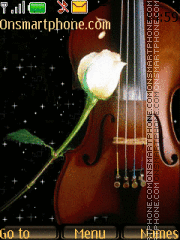 Скриншот темы Violin and Rose