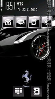 Black Ferrari tema screenshot