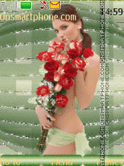 Babe and Flowers tema screenshot