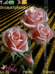 Roses on gold Theme-Screenshot