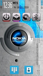 Blue Nokia 01 tema screenshot