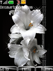 White lilies theme screenshot