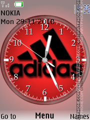 Adidas clock es el tema de pantalla