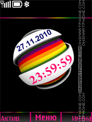 Clock $ date animation es el tema de pantalla