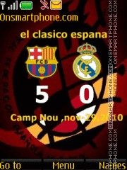 Capture d'écran Barcelona vs Real Madrid thème