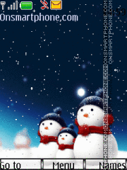 Animated snowman tema screenshot