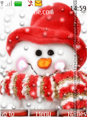 Animated snowman theme screenshot