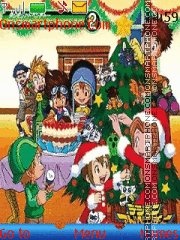 Digimon Christmas es el tema de pantalla