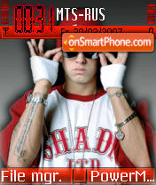 Скриншот темы Eminem Supastar