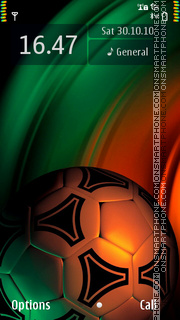 Скриншот темы Soccer Ball Orange